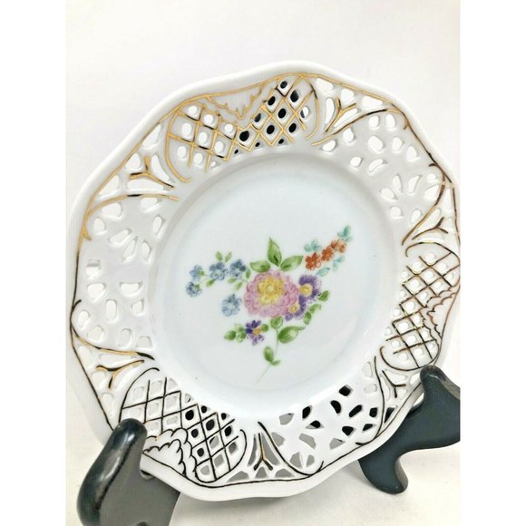 Vintage Schumann Arzberg Germany Reticulated Dish - Picture 2 of 4